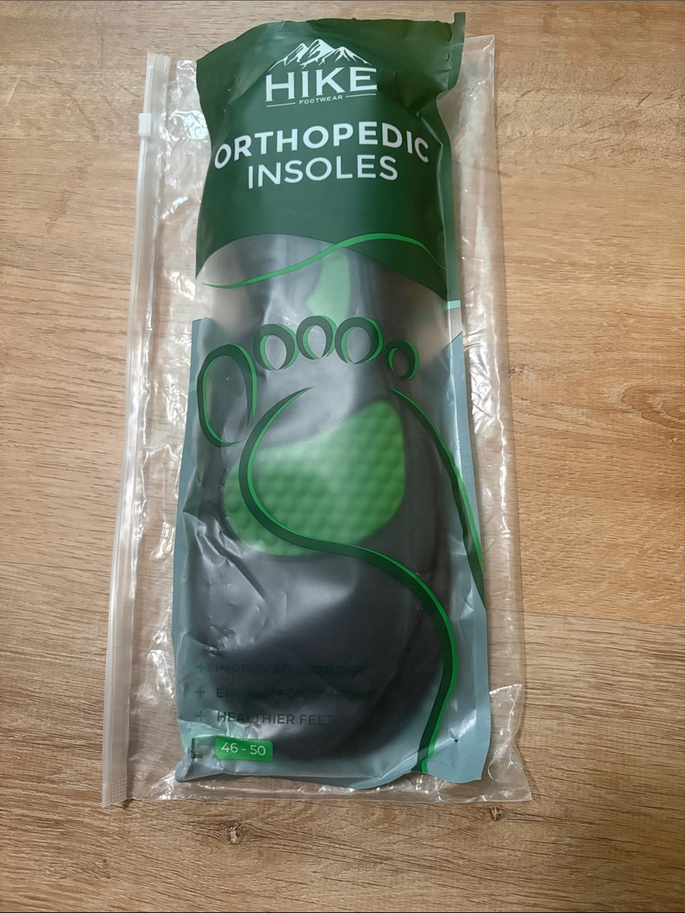 New Hike Footwear Orthopedic Insoles designed for shoe sizes 46-50 (12-15 US)